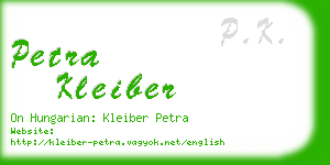 petra kleiber business card